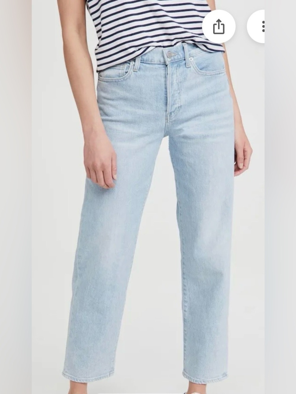Veronica Beard Light Blue High-Rise Blake Classic Straight Jeans size 32